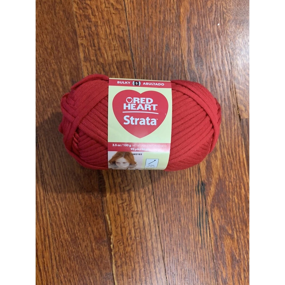 NEW Red Heart Strata Bulky Yarn Red